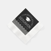 Herzlichen Glückwunsch Graduate Abschluss CAN EDIT Serviette (Ecke)