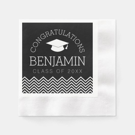 Herzlichen Glückwunsch Graduate Abschluss CAN EDIT Serviette (Vorderseite)