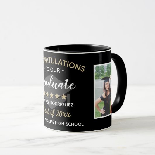 Herzlichen Glückwunsch Graduate Abschluss Custom 2 Tasse (VorderseiteRechts)