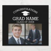 Herzlichen Glückwunsch Graduate Abschluss Fotos Bierflaschenetikett (Einzelnes Label)