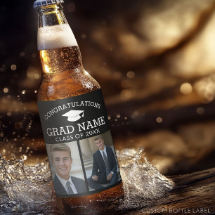 Herzlichen Glückwunsch Graduate Abschluss Fotos Bierflaschenetikett