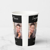 Herzlichen Glückwunsch Graduate Black 3 Foto Party Pappbecher (Rechts)