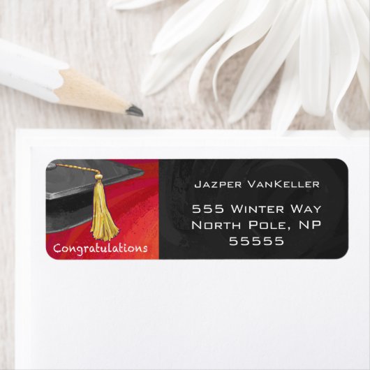 Herzlichen Glückwunsch Graduate Black and Red (Insitu)