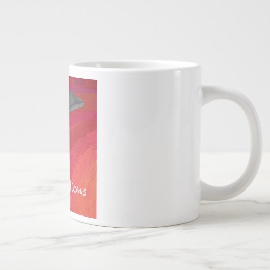 Herzlichen Glückwunsch Graduate Black and Red Jumbo-Tasse (Rechts)