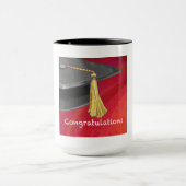 Herzlichen Glückwunsch Graduate Black and Red Tasse (Zentrum)