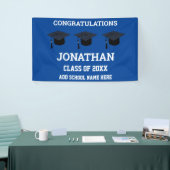 Herzlichen Glückwunsch Graduate Blue Abschluss Banner (Messeveranstaltung)