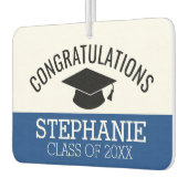 Herzlichen Glückwunsch Graduate - Blue Black Absch Autolufterfrischer (Links)