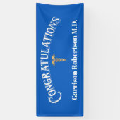 Herzlichen Glückwunsch Graduate Blue MD Doctor Ban Banner (Vertikal)
