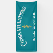 Herzlichen Glückwunsch Graduate Blue MD Doctor Ban Banner (Vertikal)