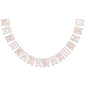 Herzlichen Glückwunsch Graduate Blush Pink Party Wimpelkette (Alle)