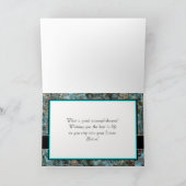 Herzlichen Glückwunsch Graduate Bold Türkis und Br Karte (Innenseite)