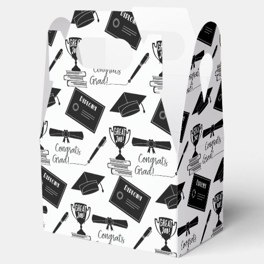 Herzlichen Glückwunsch Graduate Cap und Diploma Co Geschenkschachtel (Geöffnet)