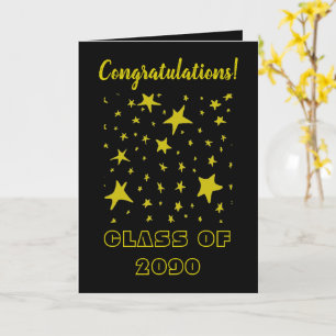 Herzlichen Glückwunsch Graduate Cards Black & Gold Karte