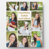 Herzlichen Glückwunsch Graduate Chic Collage Foto Fotoplatte (Vorderseite)