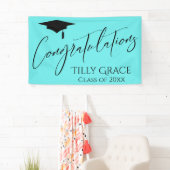Herzlichen Glückwunsch Graduate Class Black on Aqu Banner (Insitu)