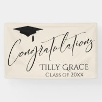 Herzlichen Glückwunsch Graduate Class Black on Cre