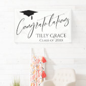 Herzlichen Glückwunsch Graduate Class Black on Whi Banner (Insitu)