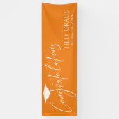 Herzlichen Glückwunsch Graduate Class Bright Orang Banner (Vertikal)