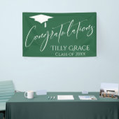 Herzlichen Glückwunsch Graduate Class Leaf Green Banner (Messeveranstaltung)