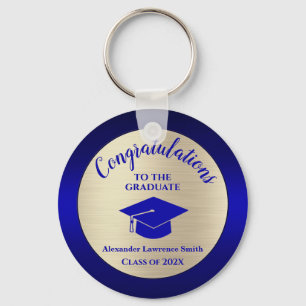 Herzlichen Glückwunsch Graduate Class of 2021 Blu Schlüsselanhänger