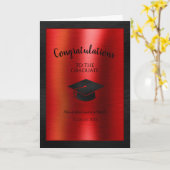 Herzlichen Glückwunsch Graduate Class of 2024 Red Karte (Gelbe Blume)