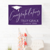 Herzlichen Glückwunsch Graduate Class of Dark Lila Banner (Insitu)
