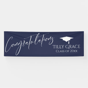 Herzlichen Glückwunsch Graduate Class of Navy Blue Banner