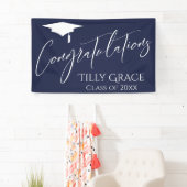 Herzlichen Glückwunsch Graduate Class of White on  Banner (Insitu)