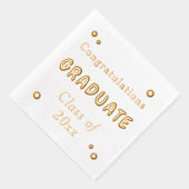 Herzlichen Glückwunsch Graduate Class of Year Servietten Mit Folie (Rechts)