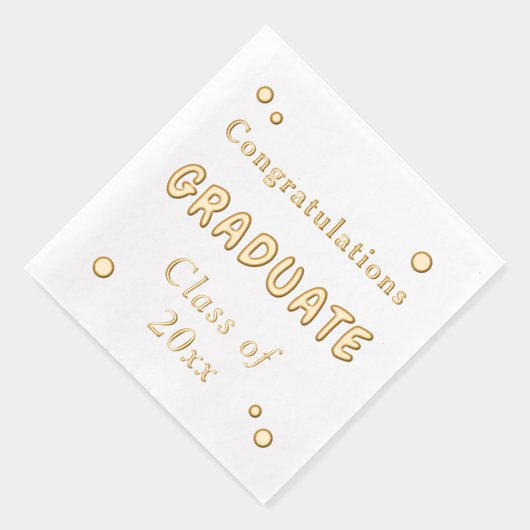 Herzlichen Glückwunsch Graduate Class of Year Servietten Mit Folie (Rechts)