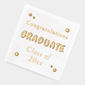 Herzlichen Glückwunsch Graduate Class of Year Servietten Mit Folie (Links)