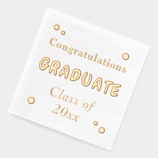 Herzlichen Glückwunsch Graduate Class of Year Servietten Mit Folie (Links)