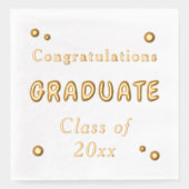 Herzlichen Glückwunsch Graduate Class of Year Servietten Mit Folie (Vorderseite)