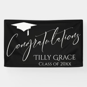 Herzlichen Glückwunsch Graduate Class White on Bla Banner