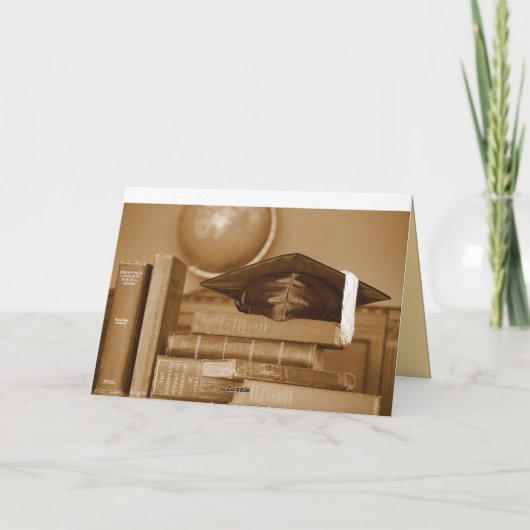 Herzlichen Glückwunsch Graduate Classic Books Card Karte (Rückseite)