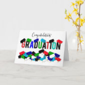 Herzlichen Glückwunsch Graduate Colorful Graduatio Karte (Gelbe Blume)