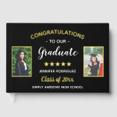 Herzlichen Glückwunsch Graduate Custom 2 Foto Absc Gästebuch (Vorderseite)