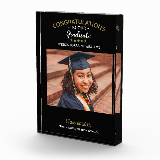 Herzlichen Glückwunsch Graduate Custom Foto Abschl (Rechts)