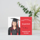 Herzlichen Glückwunsch Graduate Custom Foto Year S Postkarte (Stehend Vorderseite)