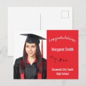 Herzlichen Glückwunsch Graduate Custom Foto Year S Postkarte (Vorne/Hinten)