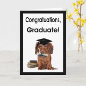 Herzlichen Glückwunsch Graduate - Dackel in Grad C Karte (Gelbe Blume)