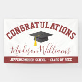 Herzlichen Glückwunsch Graduate Elegantes Skript C Banner (Horizontal)