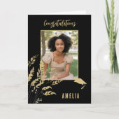 Herzlichen Glückwunsch Graduate Foliage Graduate F Karte (Vorderseite)