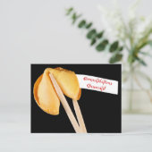 Herzlichen Glückwunsch Graduate! Fortune Cookie Ankündigungspostkarte (Stehend Vorderseite)