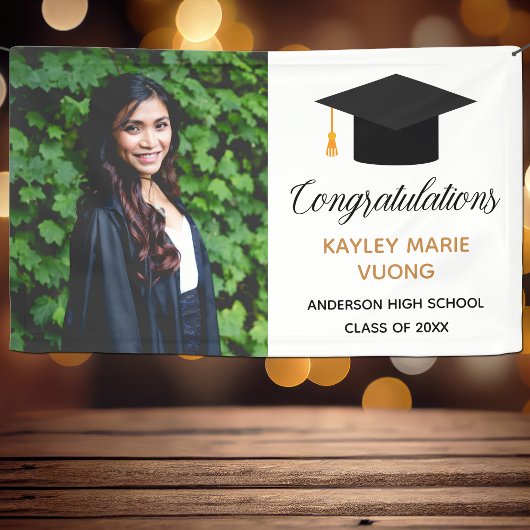 Herzlichen Glückwunsch Graduate Foto 2025 Party Banner