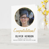 Herzlichen Glückwunsch Graduate Foto Abschluss Karte (Gelbe Blume)