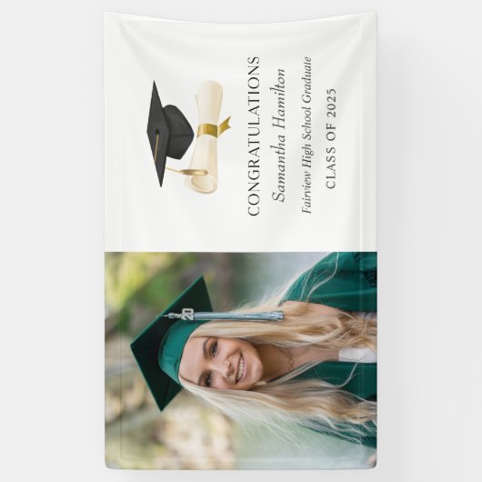 Herzlichen Glückwunsch Graduate Foto Banner (Vertikal)