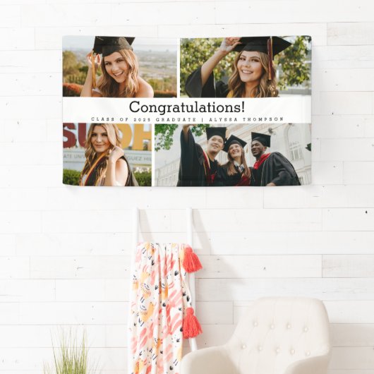 Herzlichen Glückwunsch Graduate Foto Class Jahr Cu Banner (Insitu)