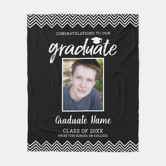Herzlichen Glückwunsch Graduate Foto Class of 2020 Fleecedecke (Vorderseite)