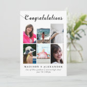 Herzlichen Glückwunsch Graduate Foto Collage Absch Ankündigung (Stehend Vorderseite)